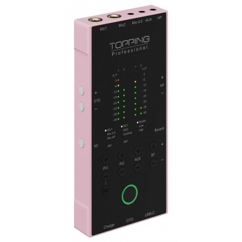 Topping Professional 05 0015 M62 Ses Kartı (Pembe) | Canlı Yayıncılar İçin Renkli Tasarım